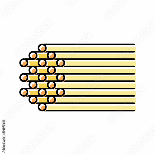 spaghetti pasta color icon vector illustration