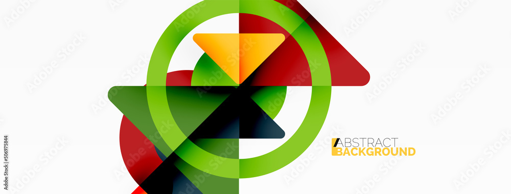 Creative geometric wallpaper. Minimal abstract background. Triangles and circles composition vector illustration for wallpaper banner background or landing page Creative geometric wallpaper. Minimal abstract background. Triangles and circles composition vector illustration for wallpaper banner background or landing page