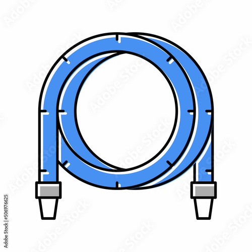 filtrate pool hose color icon vector illustration