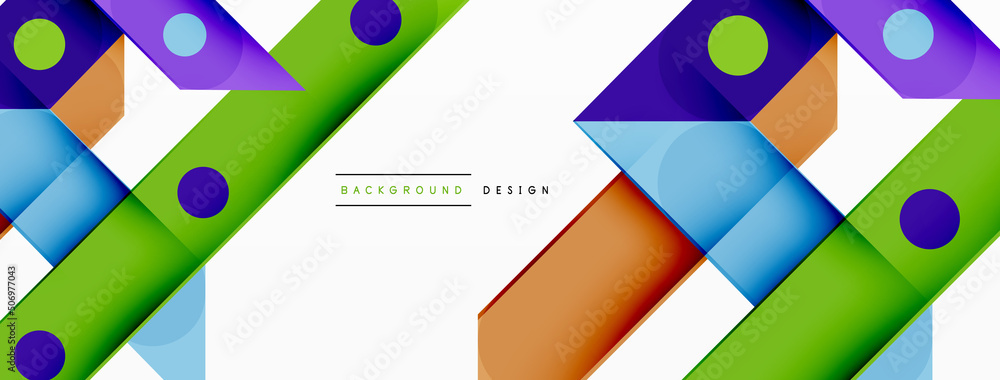 Color overlapping stripes background. Colorful lines composition for wallpaper, banner, background or landing