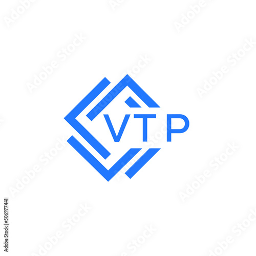 VTP technology letter logo design on white  background. VTP creative initials technology letter logo concept. VTP technology letter design.
 photo