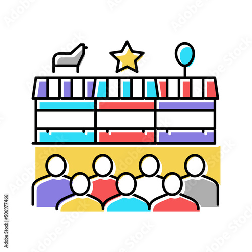 fairground amusement park color icon vector illustration