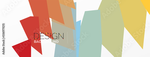 Background colorful shapes template. Wallpaper for concept of AI technology, blockchain, communication, 5G, science, business and technology