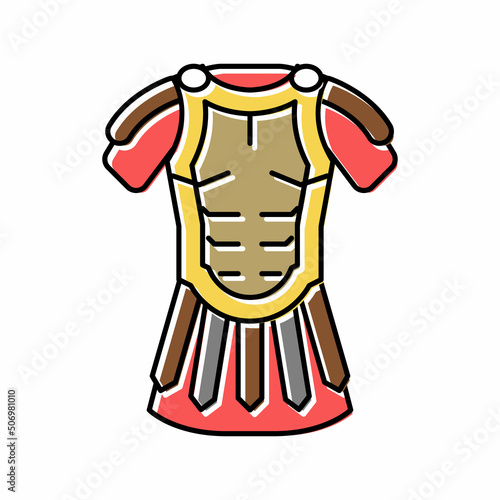 legionary clothes ancient rome color icon vector illustration