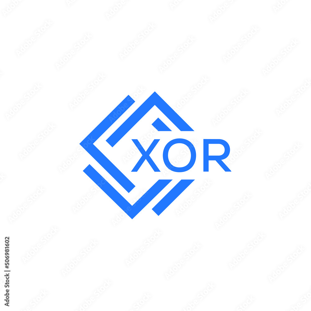 XOR technology letter logo design on white  background. XOR creative initials technology letter logo concept. XOR technology letter design.