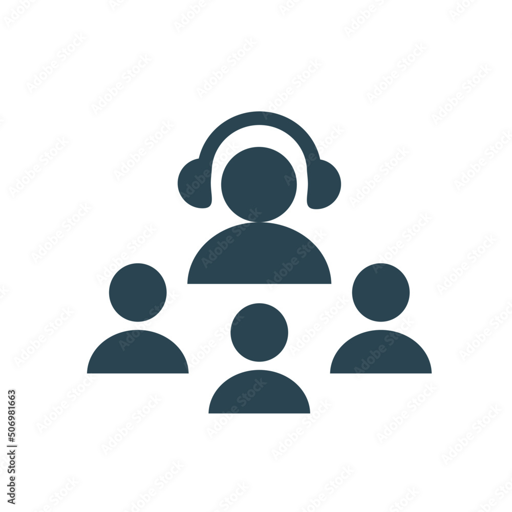 Vector web icons, business, teamwork, training and presentation. Flat design.