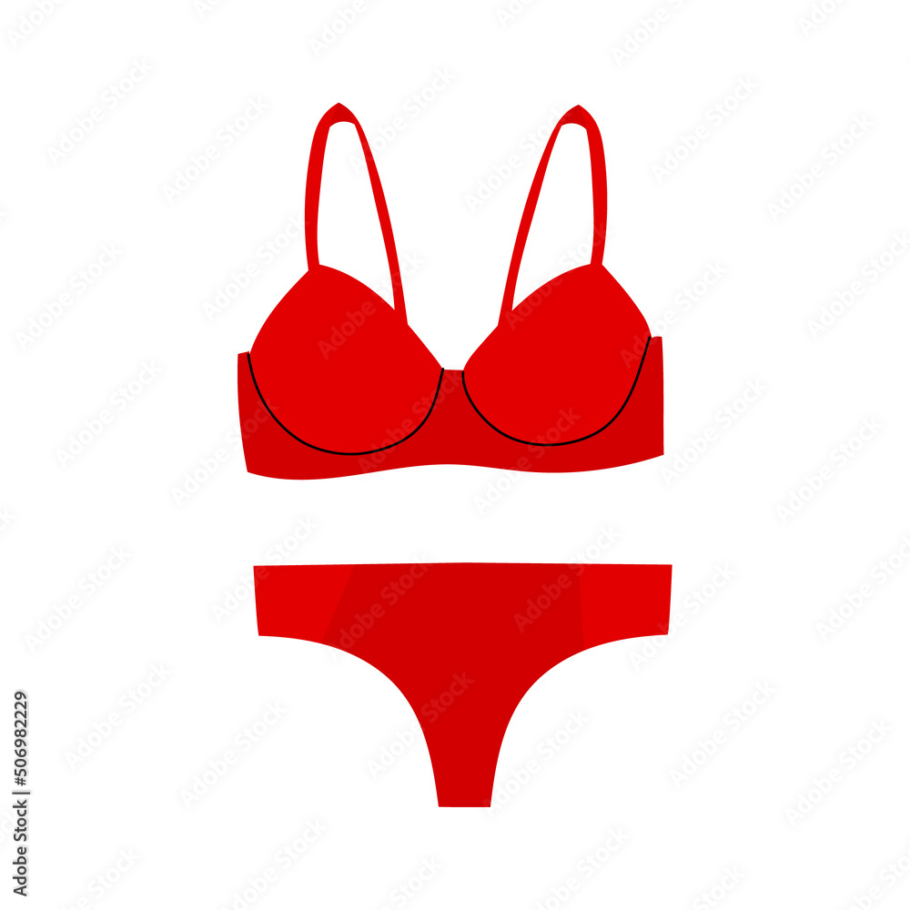 Women elegant red lingerie.Modern colorful female underwear. Women elegant red lingerie.Modern colorful female underwear.