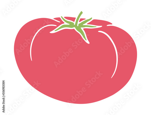 Illustration of an heirloom tomato