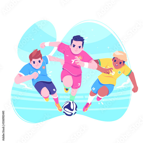 international football illustration design