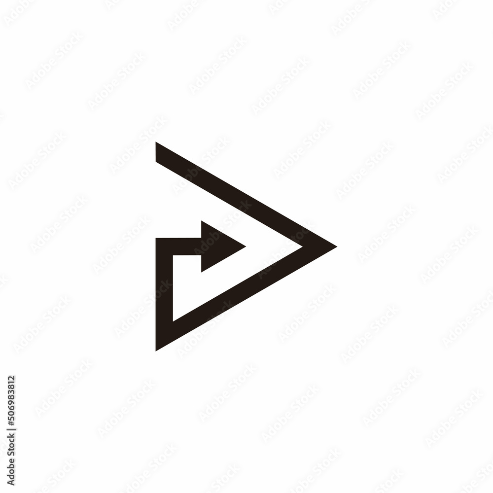 letter d movement motion arrow triangle geometric logo vector letter d movement motion arrow triangle geometric logo vector