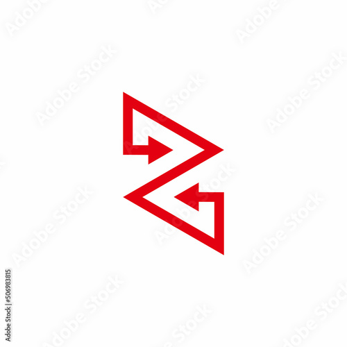 number 2 two directional arrow exchange symbol logo vector