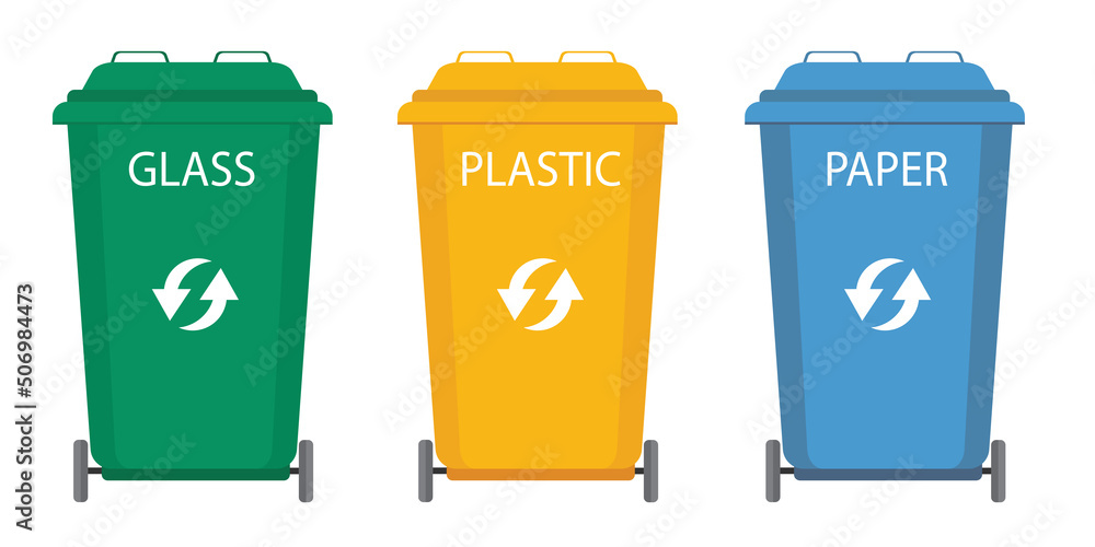 Bin icon. Trash can. Recycle icons set. Biodegradable, compostable,  recyclable icon set. jpeg image jpg illustration rubbish box on wheels  Stock Illustration | Adobe Stock