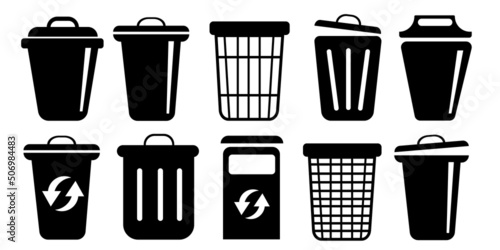 Bin icon. Trash can. Recycle icons set. Biodegradable, compostable, recyclable icon set. jpeg image jpg illustration rubbish box on wheels 