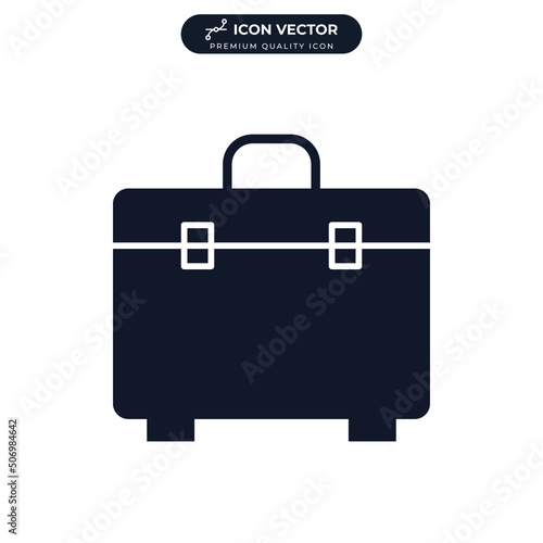Tool box icon symbol template for graphic and web design collection logo vector illustration