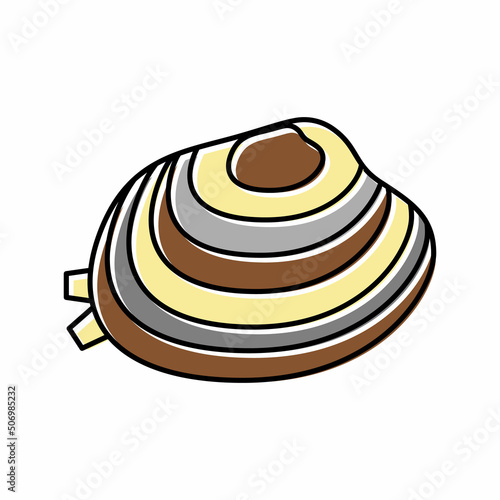 manila clam color icon vector illustration