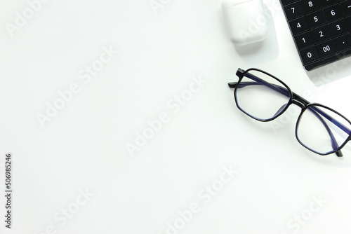 Market Planning and Work Time, flat lay and text space.