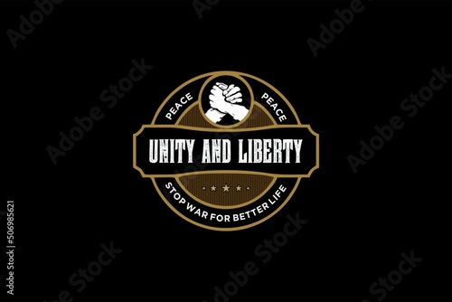 UNITY AND LIBERTY FOR PEACE LOGO CONCEPT