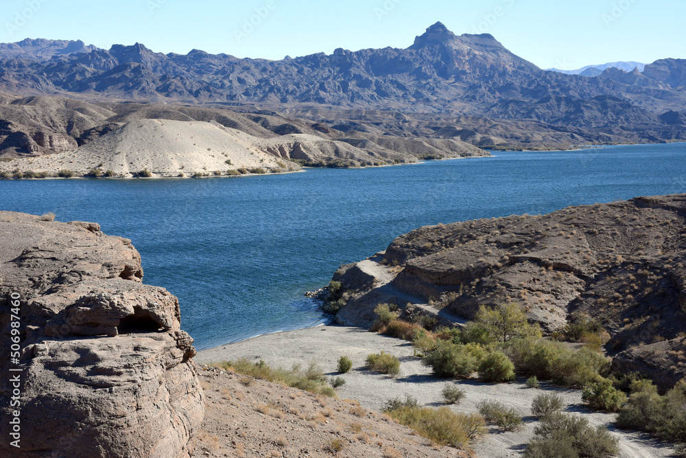 Lake Mohave, part of the Colorado River reservoir system. Lake Mohave is in Lake Mead National Recreation Area near Las Vegas Lake Mohave, part of the Colorado River reservoir system. Lake Mohave is in Lake Mead National Recreation Area near Las Vegas