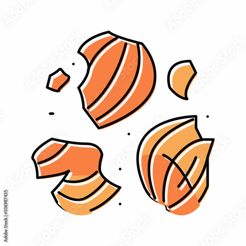 peel of onion color icon vector illustration