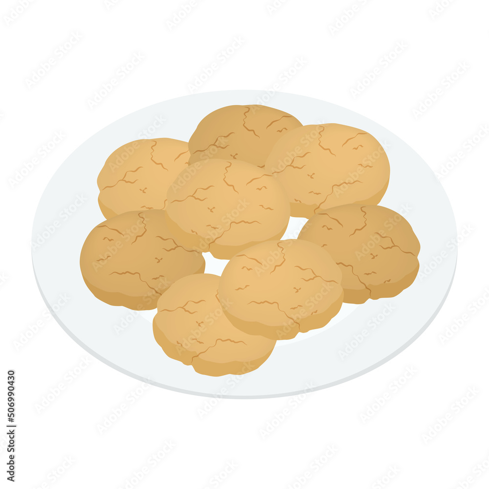イタリアのお菓子アマレッティのイラスト イタリアのお菓子アマレッティのイラスト