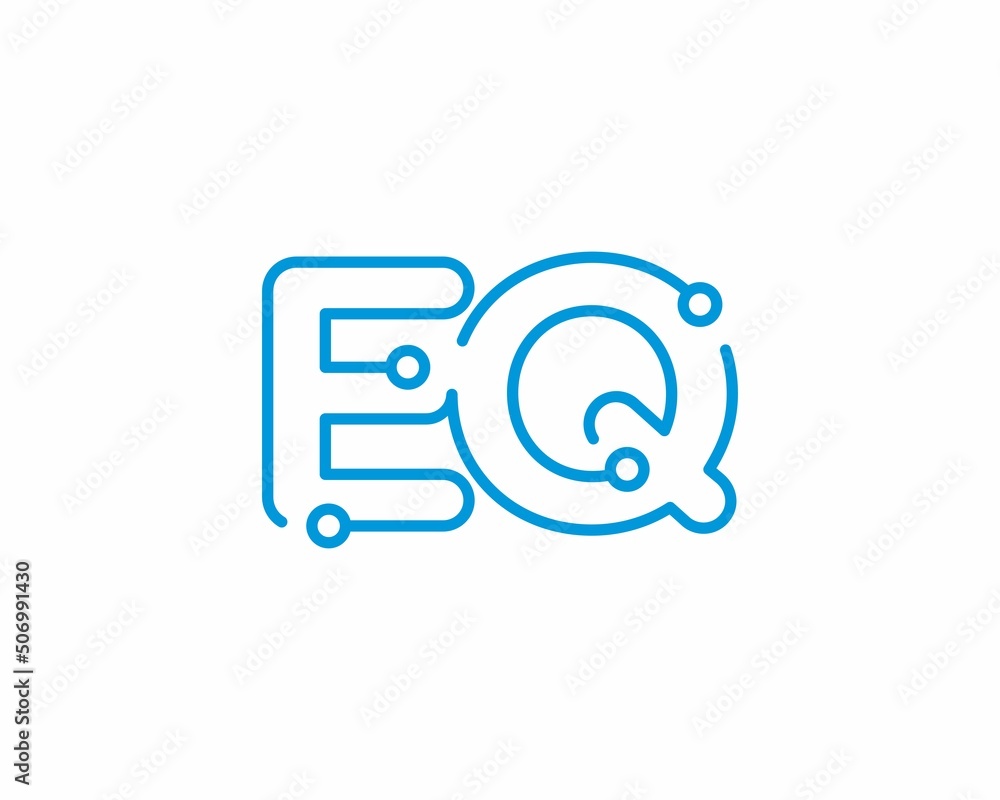 Abstract Letters EQ Logo Design Template 001 Abstract Letters EQ Logo Design Template 001
