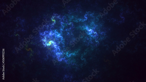 3D rendering abstract multicolor fractal light background