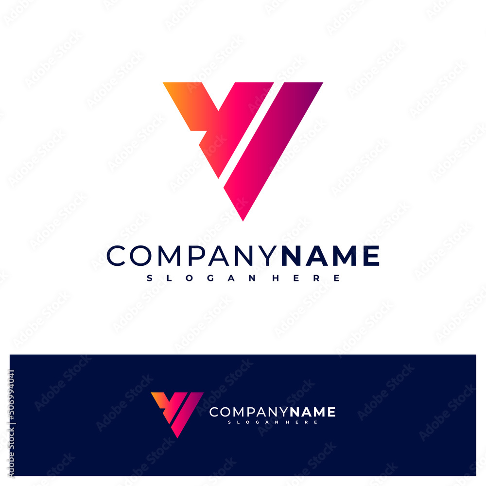 Letter V logo design vector, Creative V logo concepts template illustration. Letter V logo design vector, Creative V logo concepts template illustration.