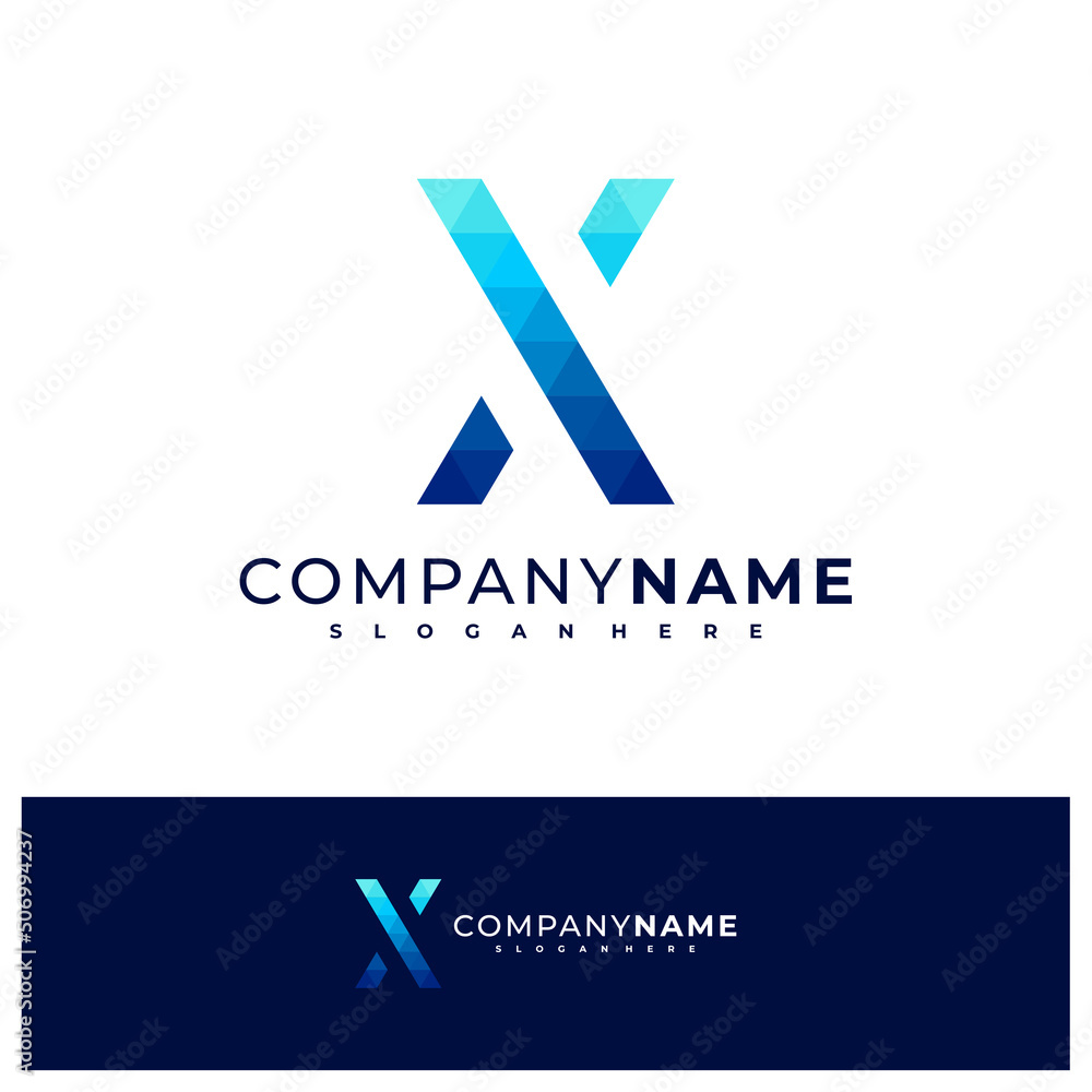 Triangle X logo design vector, Creative X logo concepts template illustration. Triangle X logo design vector, Creative X logo concepts template illustration.
