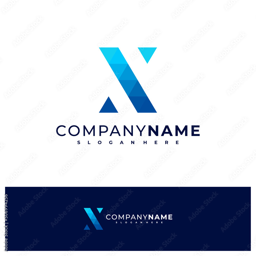 Triangle X logo design vector, Creative X logo concepts template illustration. Triangle X logo design vector, Creative X logo concepts template illustration.