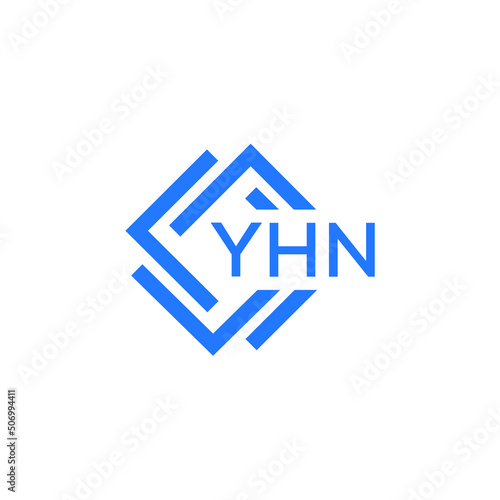 YHN technology letter logo design on white  background. YHN creative initials technology letter logo concept. YHN technology letter design. photo