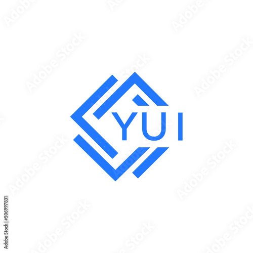 YUI technology letter logo design on white  background. YUI creative initials technology letter logo concept. YUI technology letter design.
 photo