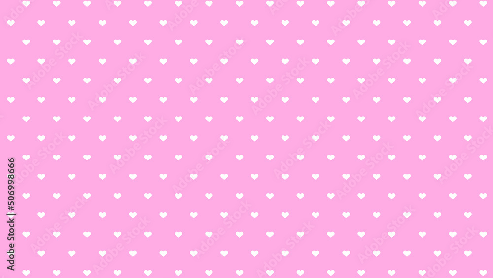 ピンクのハートの水玉模様　Heart dot pattern