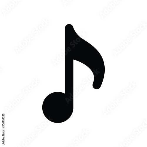 Musical note vector icon symbol design