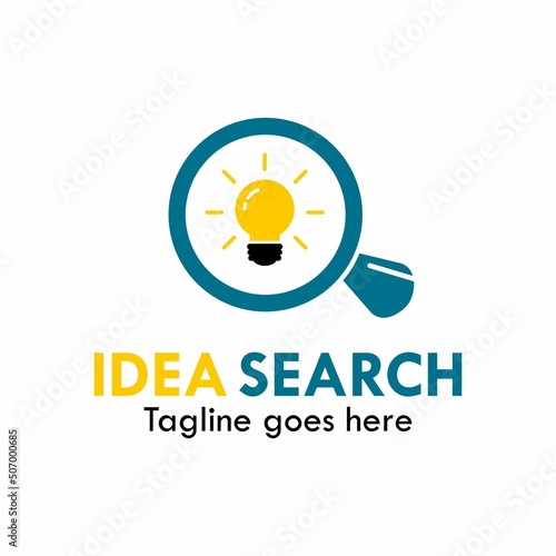 Idea search logo template illustration