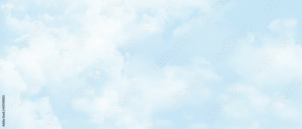 Cloudy blue sky abstract background, blue sky watercolor background vector illustrator Cloudy blue sky abstract background, blue sky watercolor background vector illustrator