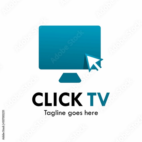 Click tv logo template illustration