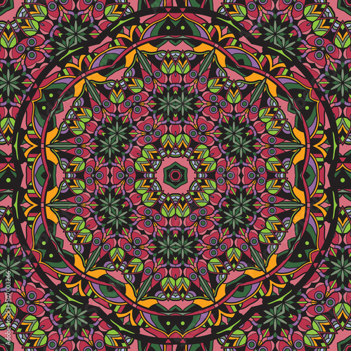 Seamless repeating oriental...