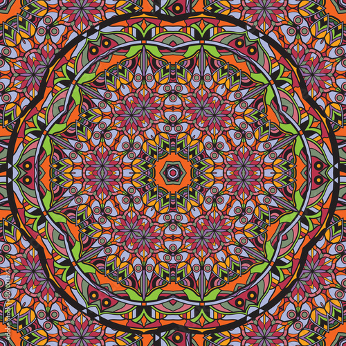 Seamless repeating oriental...