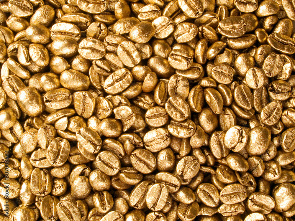 Coffee gold closeup background. Coffee gold closeup background.