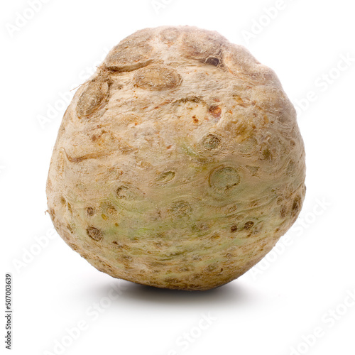 Celery root isolated on white background.
