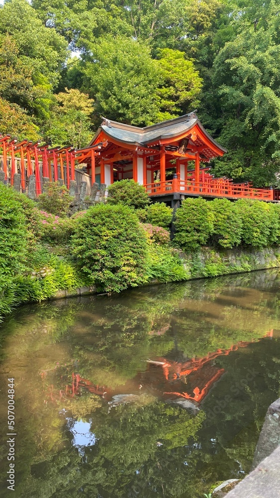 The beautiful pagoda pavilion and gates of Japanese shrine, “Nezu Shrine” downtown Tokyo year 2022 on a sunny day May 20th
The beautiful pagoda pavilion and gates of Japanese shrine, “Nezu Shrine” downtown Tokyo year 2022 on a sunny day May 20th