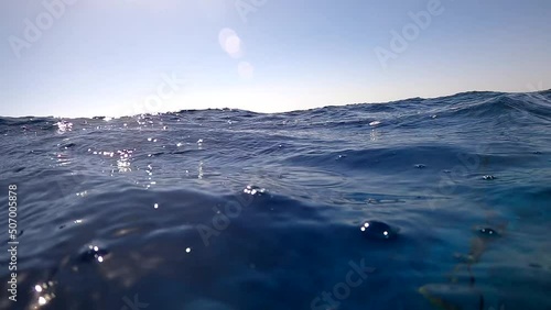 Underwater camera plunges over down into the water and into the depths of Egypt, the Red Sea. hd video photo
