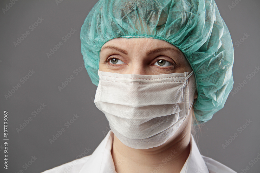 Closeup portrait of female doctor