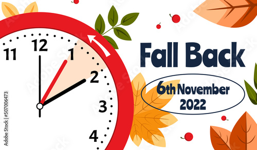 Foto Banner of Daylight Saving Time Ends November 6, 2022