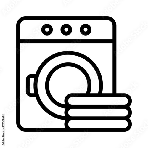 laundry icon with outline style. Suitable for website design, logo, app and UI. Based on the size of the icon in general, so it can be reduced.