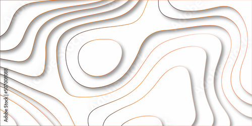 Luxury paper cut background, Abstract decoration, golden pattern, halftone gradients, 3d Vector illustration. Black, white, blue, gold waves Cover template, geometric shapes, modern minimal banner.