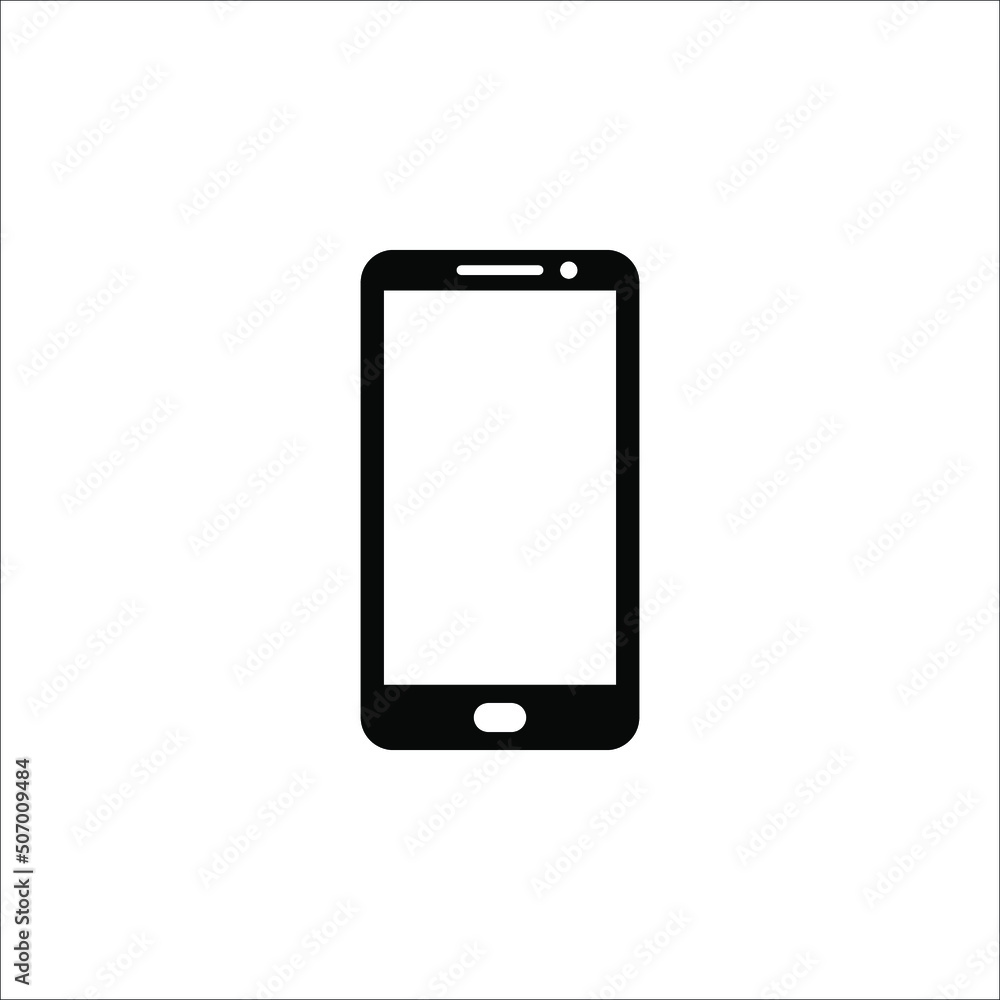 phone vector icon with blank white screen on white background. phone vector icon with blank white screen on white background.