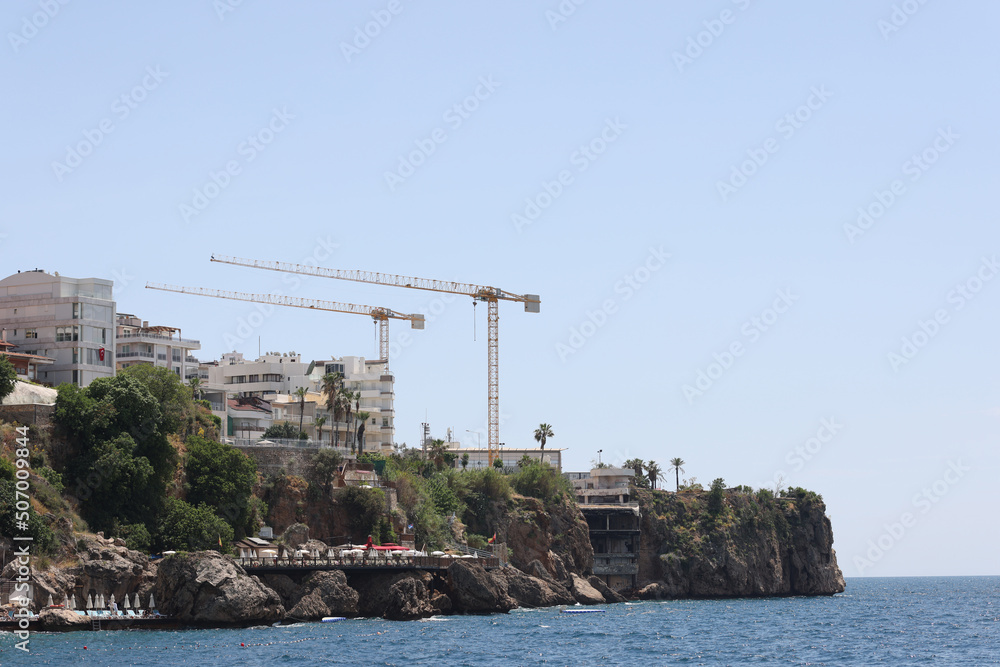 Construction of luxury hotels and complexes on coast