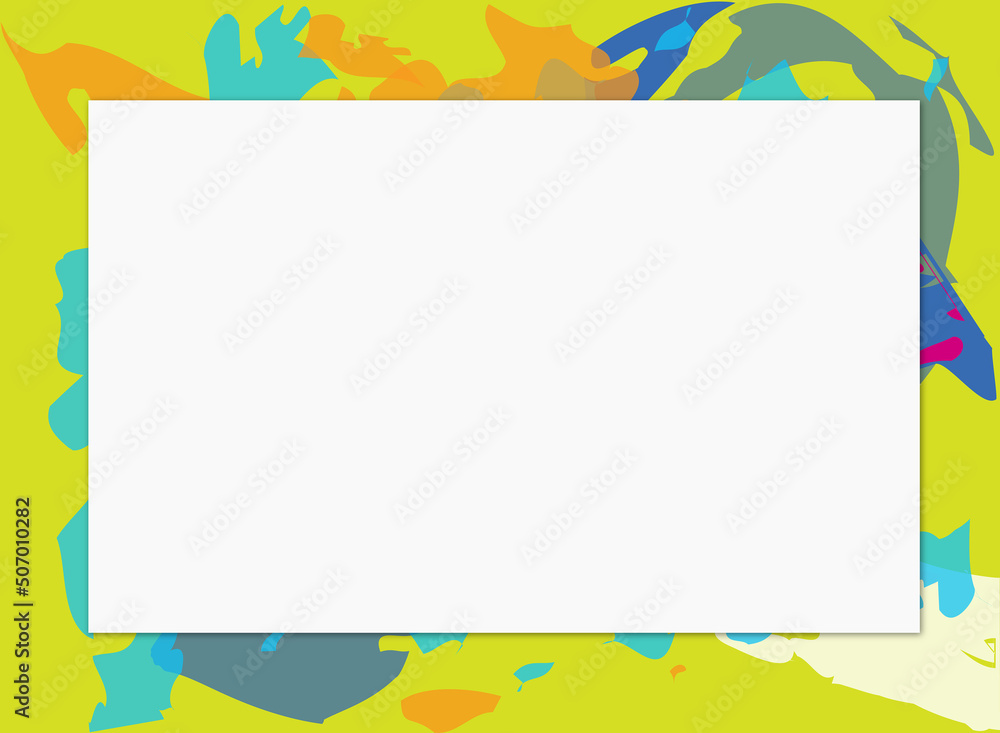 Naklejka premium Decorative vertical frame design, colorful illustration,retro design horizontal banner.