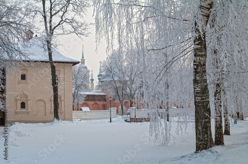 Winter in the Orthodox monastery.